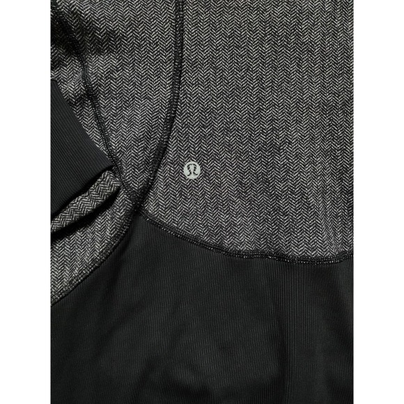 Lululemon Jacket Daily Practice Women's Size 6 Pique Black White Yoga Full Zip - Picture 7 of 9